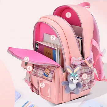 Школьные сумки для милых девочек, детский рюкзак для начальной школы, ранец, детская сумка для книг, водонепроницаемая школьная сумка принцессы Mochila Infantil 3