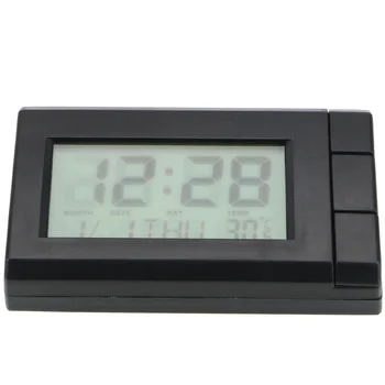 Электронный дисплей Цифровые часы CR2032 ABS Регулируемый Автоматический термометр Автомобильный ЖК-дисплей с кнопочной батареей Высокое Качество
