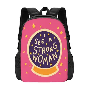 Я вижу сильную женщину, школьные сумки, дорожный рюкзак для ноутбука, феминизм, феминистка, Девушки, Женская сила, Сильные Права женщин